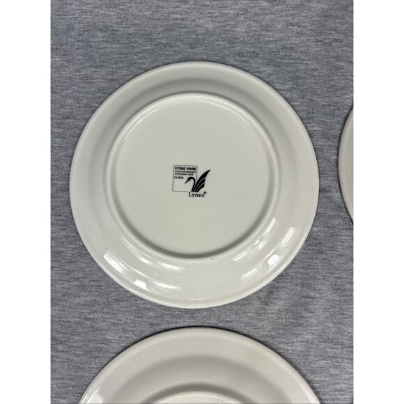 CHRISTMAS TREE Plates, 4 Small 7.5”, Stone Ware, Lynn’s, Vintage - Picture 10 of 16